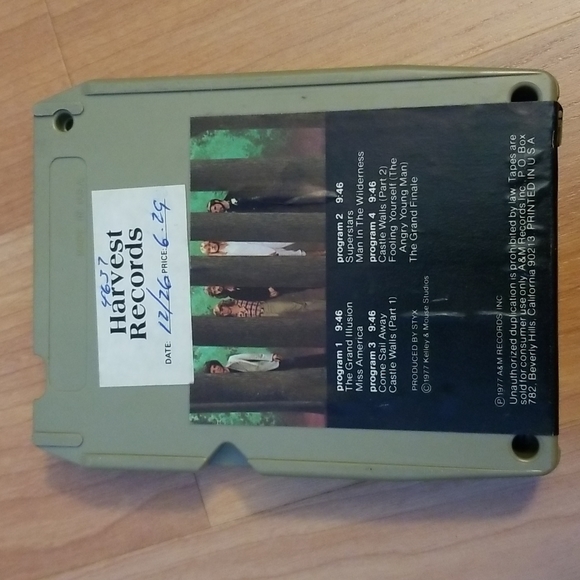 Vintage Styx The Grand Illusion sountrack 8-track tape - Picture 2 of 4